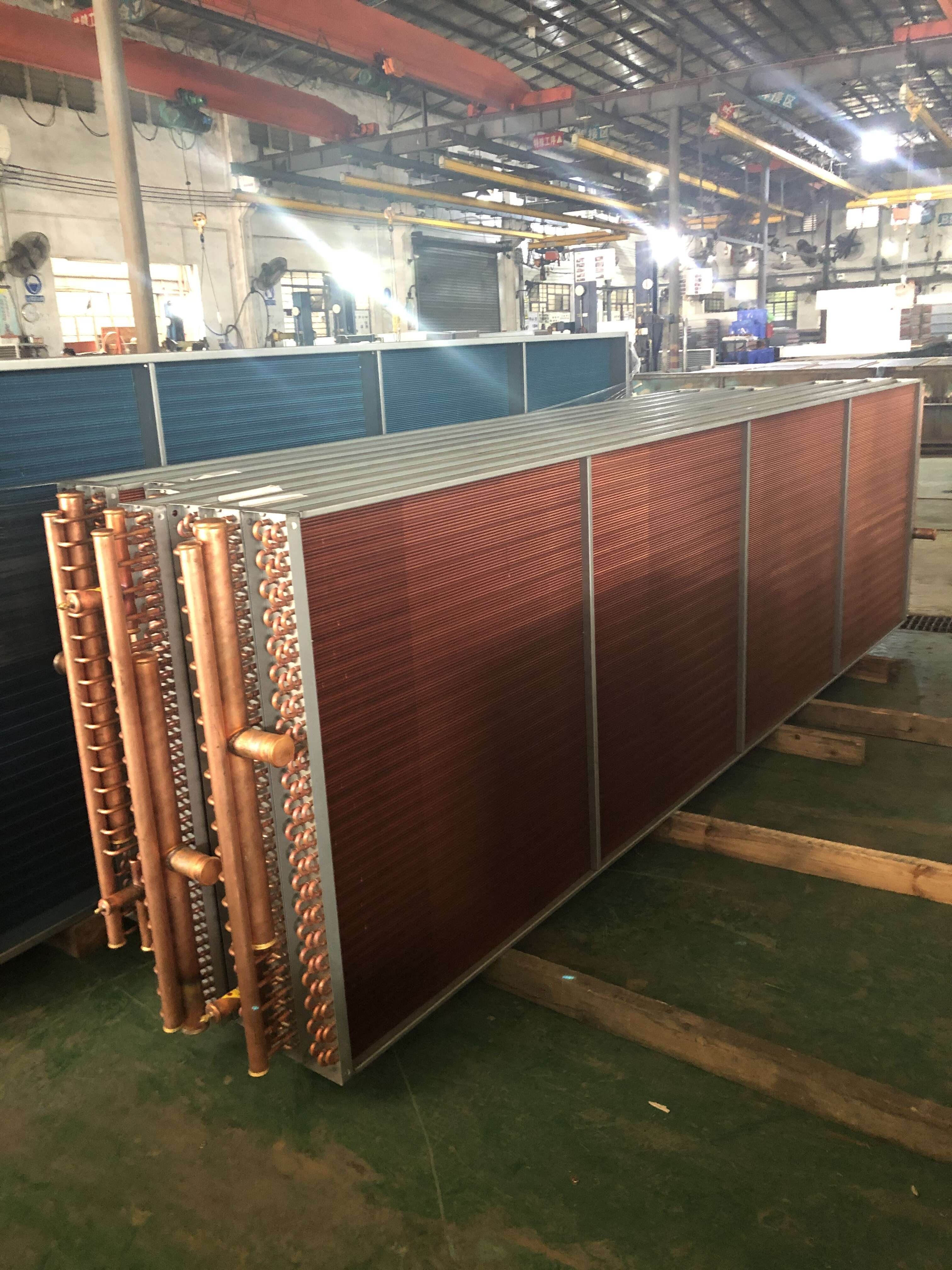 Anti-corrosion Copper Tubes Aluminum Fins Copper Epoxy Coating Cooling Coil