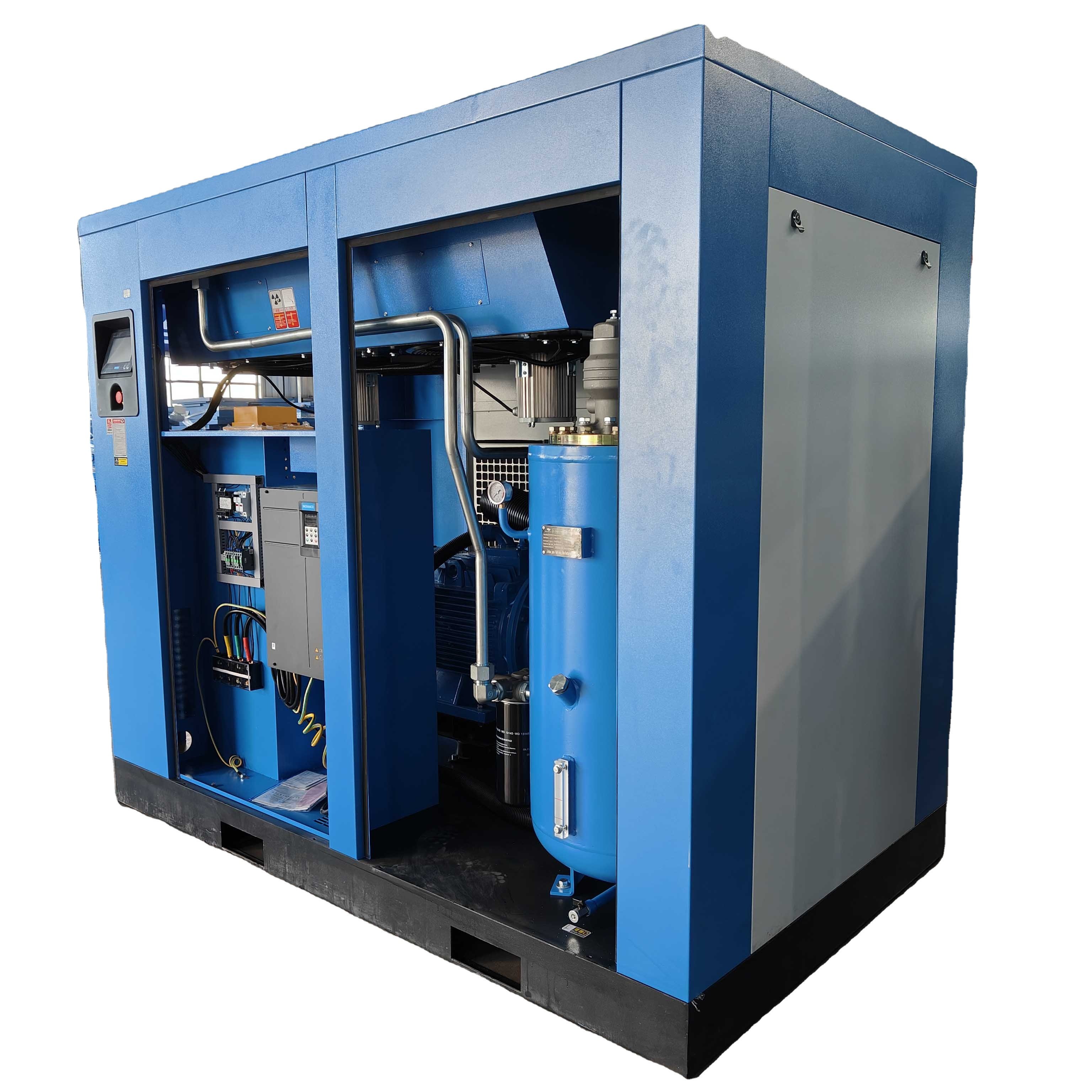 Customized 23.2m3 /minTwo Stage Compression Air Compressor 150hp 110Kw Permanent Magnet VSD Screw Air Compressor