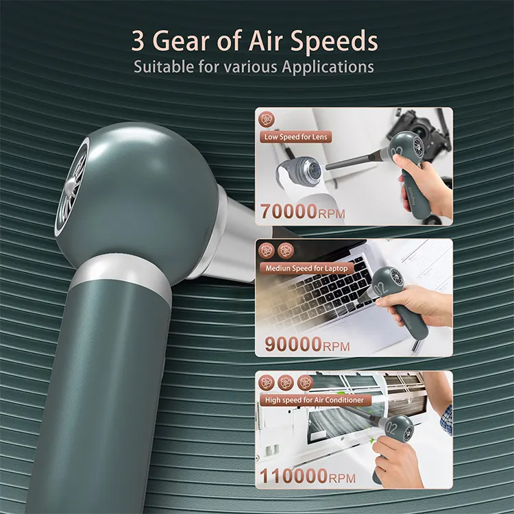 Portable Electric 80000rpm Mini Turbo Jet Fan Industrial Grade Cordless Car Dryer Blower Gun for Duster and Keyboard Cleaning