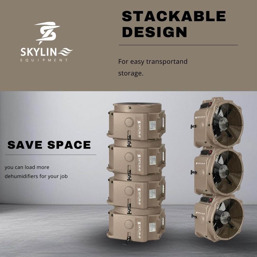 Skyline 2-Speed 4000cfm Powerful Axial Fan with GFCI Outlets for Flood Water Damage restoration