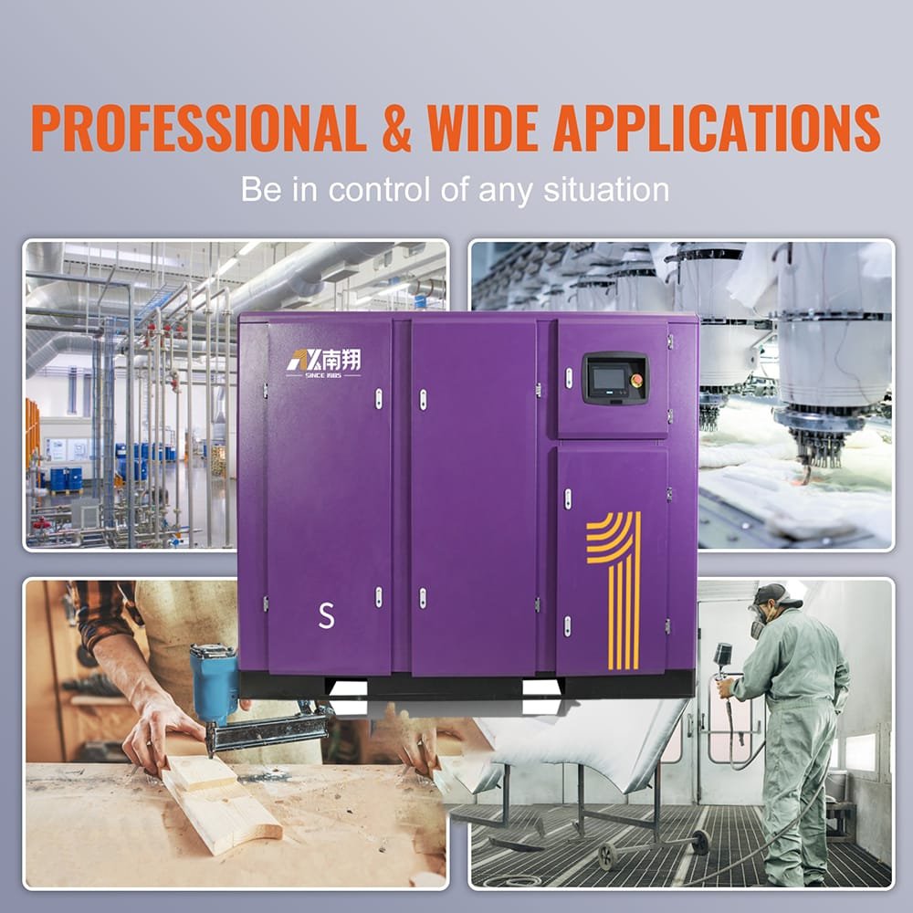 Nanxiang Large Electric Air Compressor 45kw 60ph Low Noise High Pressure Two-Stage Rotary Screw Air Compressor De Ar