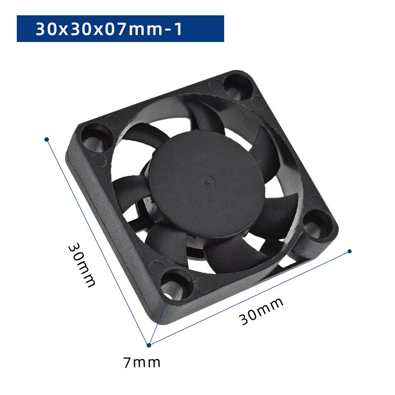 Ultra Quiet Ball Bearing Brushless Fan 3007 30x30x07mm 5v 12v Cooling High Cfm Dc Axial Mini Cooling Fan
