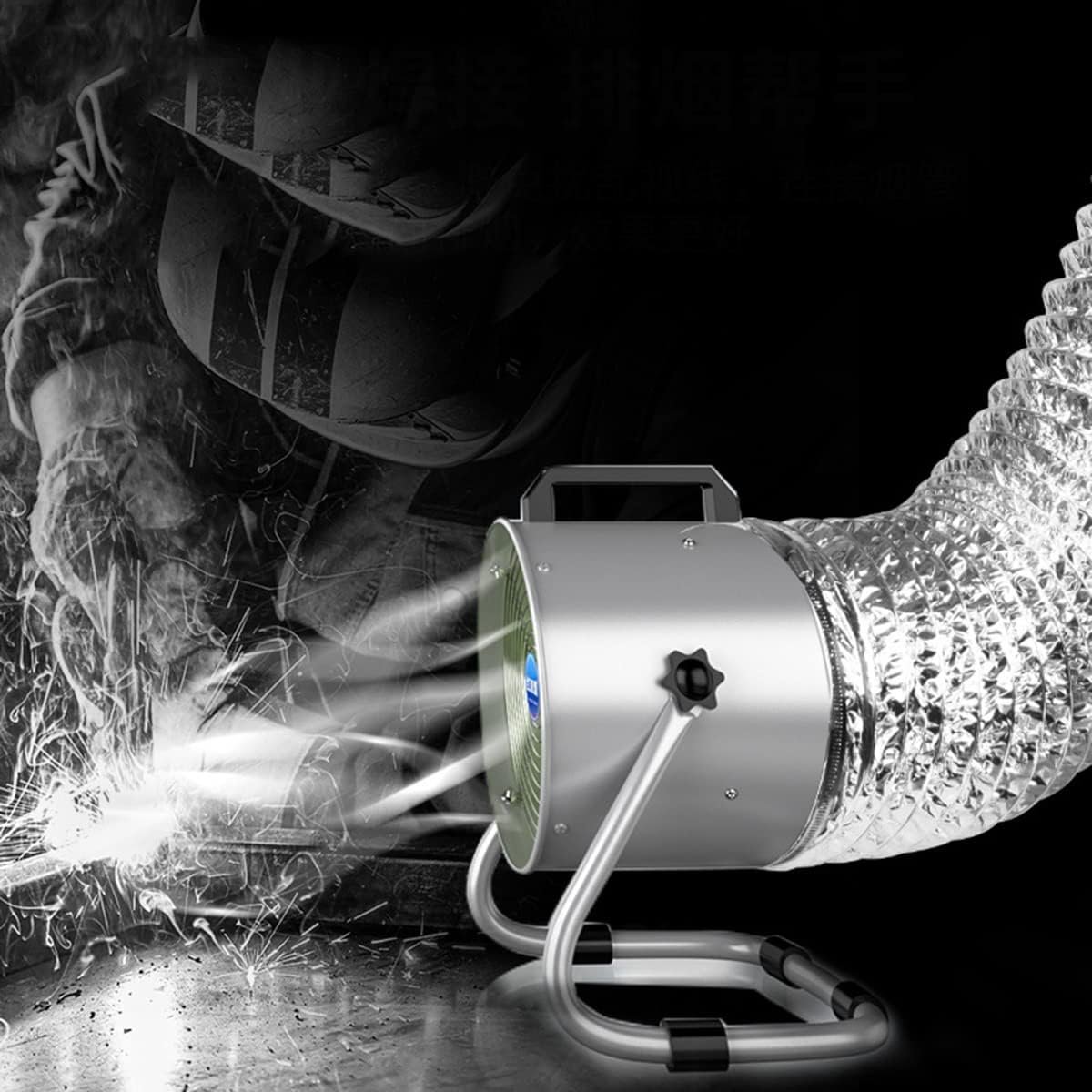 6 8 10 12 Inch Portable Extractor Fan Metal Bathroom Exhaust Fan Angle Adjustable Portable Kitchen Hood Ventilation Fan