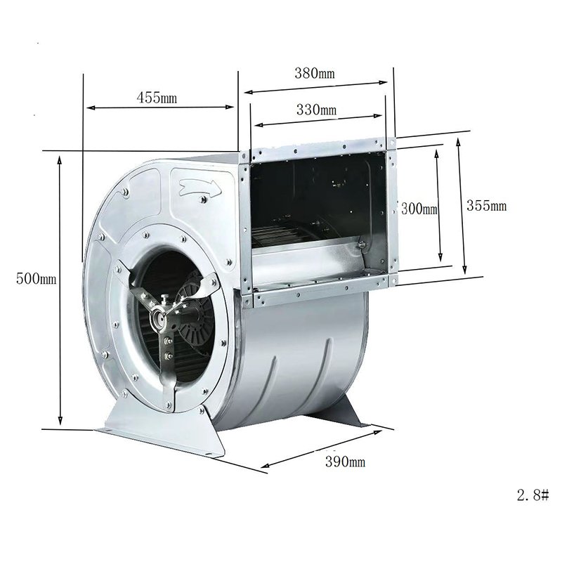 DKT6D-280 Double Intake Centrifugal Blowers 4kw 380v Forward Curved Centrifugal Fan External Rotor Motor Blower Fan