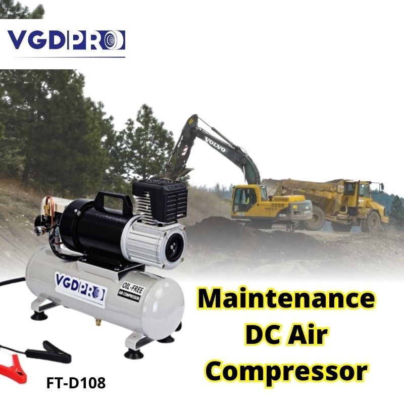 12V High Efficiency Long Duty Cycle DC Portable Mini Air Compressor with 8 Liters tank & Low Pressure Auto Cut off for Sale