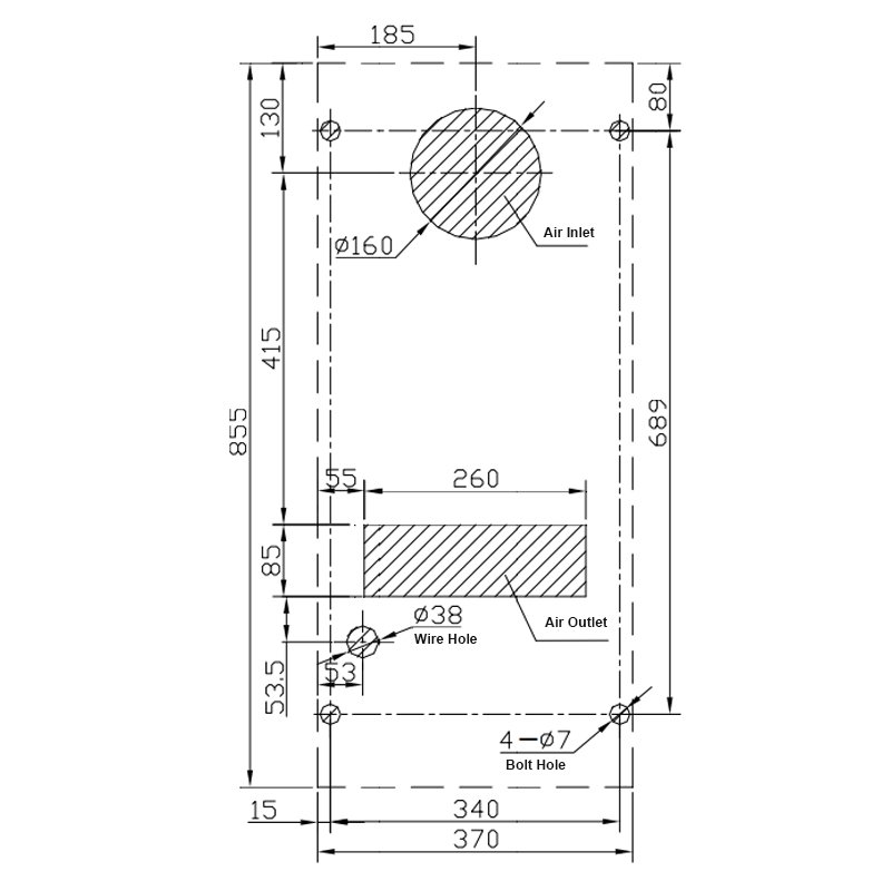 China Factory Supply Industrial Air Conditioners 800W IP54 Wall Mounted Electrical Control Cabinet Panel Air Conditioner