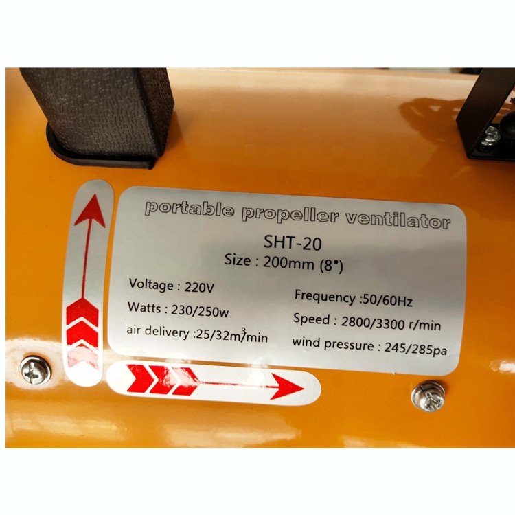 Air Circulation 8 Inches Industrial Fan Construction Equipment Portable Blower Fan for Workplace Cooling
