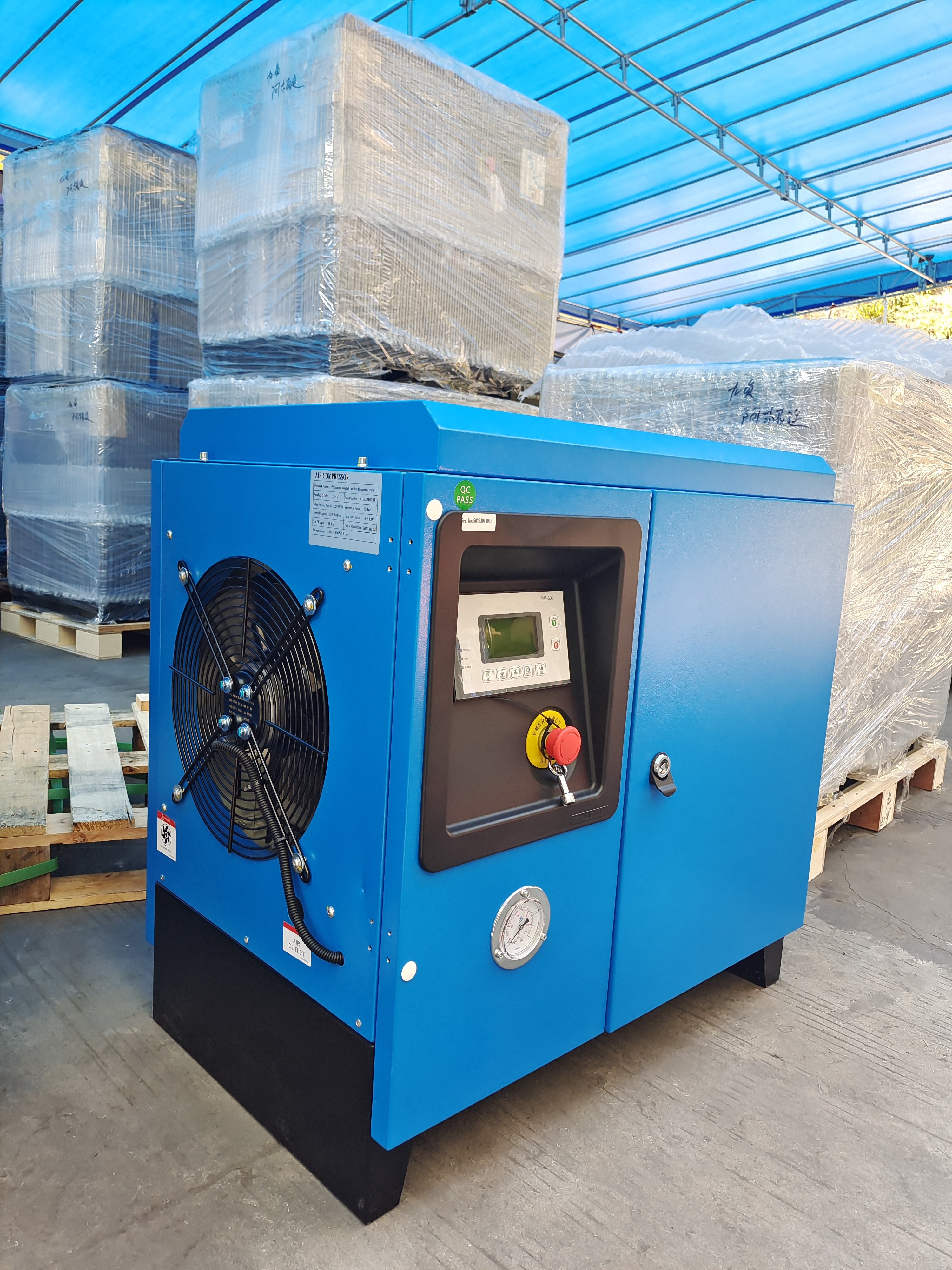 Airstone 3.7kw 4.5kw 5.5kw 7.5kw 5hp 6hp 7hp 10hp Single Phase Screw Air Compressor Without Tank 1PH 220V 50HZ