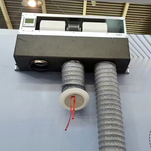 Designed 190mm High-end Chilled Water air Conditioners Ceil Concealed Duct Fancoil Fan Coil Units for Hotels Heating and Cooling