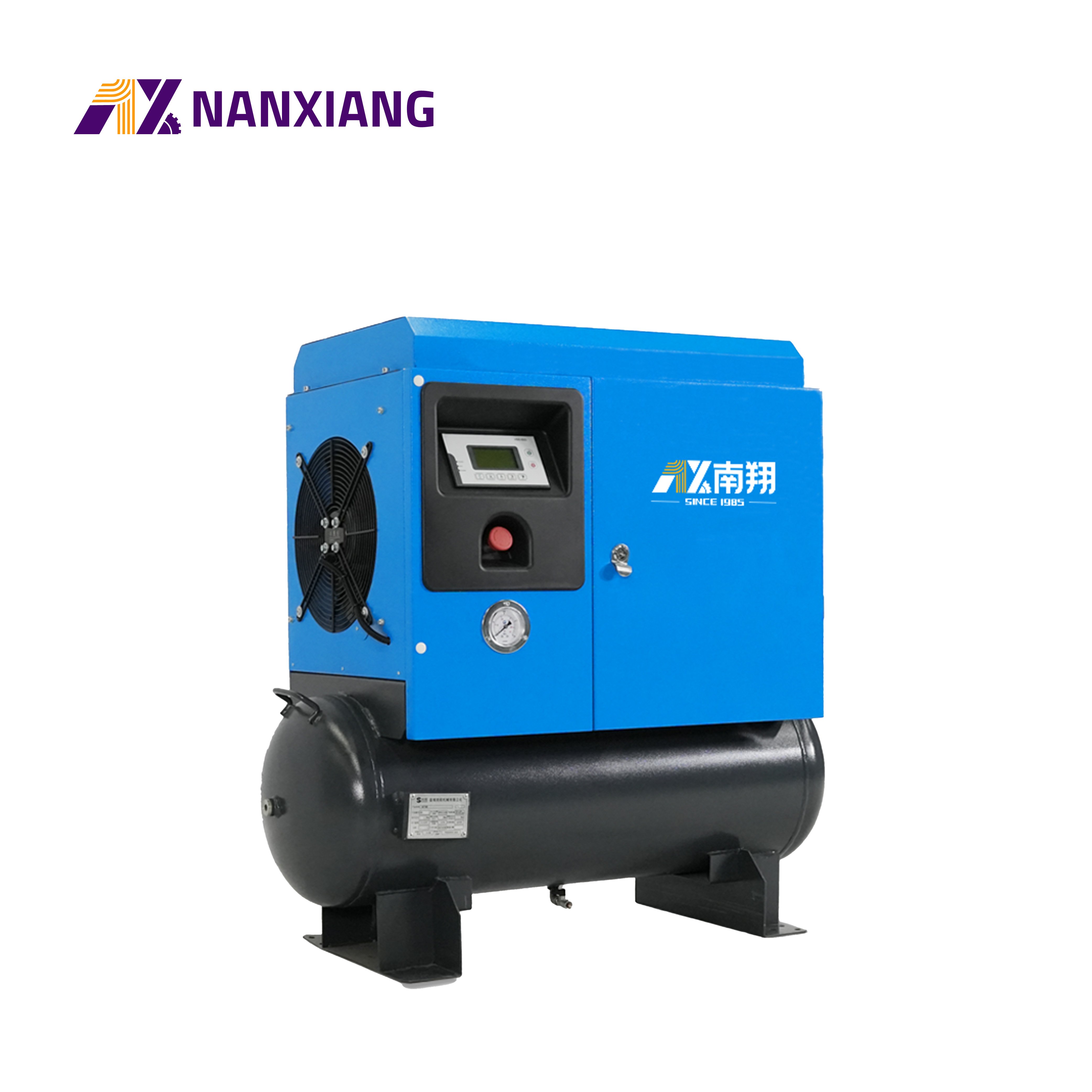 Nanxiang Compressor 2 in 1 Portable Air Compressor 5.5KW Screw Air Compressor for Printing Machine