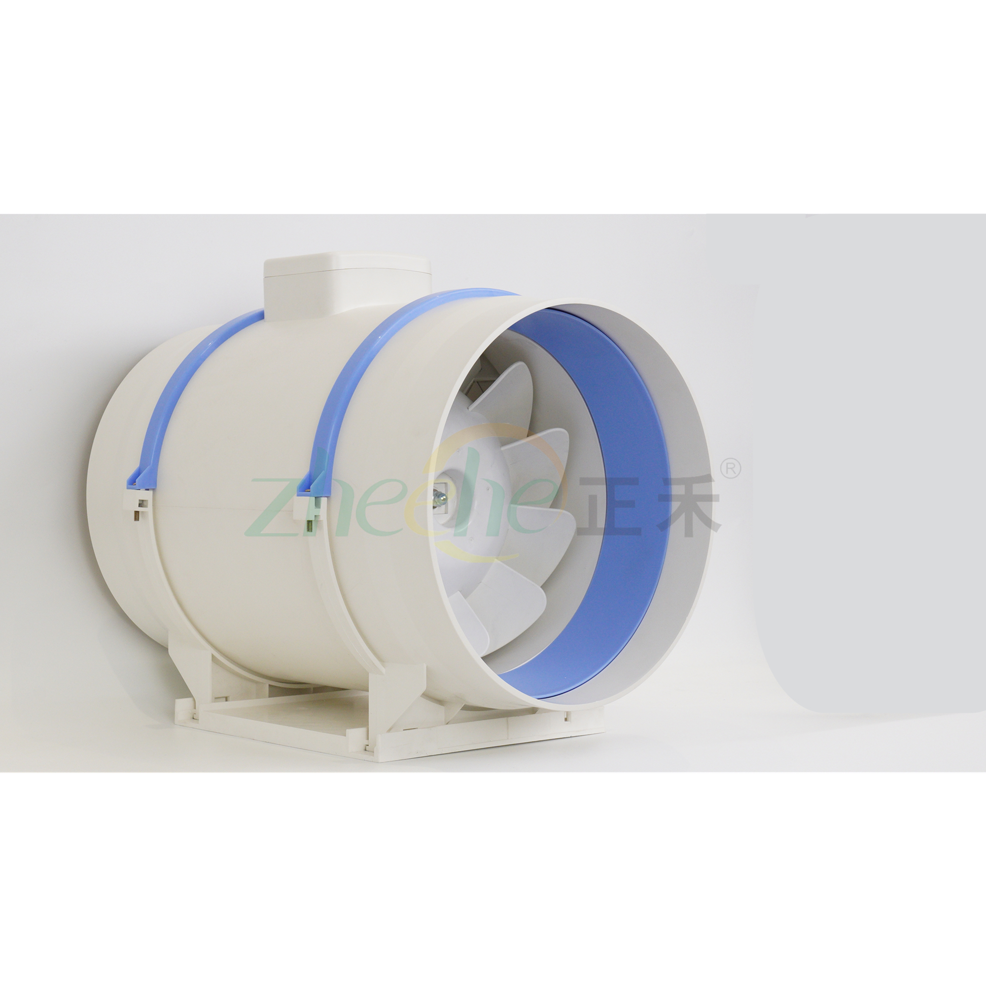 12" Duct Mounted Cabinet Inline Fan HAVC 220V 315mm Hydroponics Silent Mixed Flow Exhaust Inline Ducted Fan for Roof Ventilators
