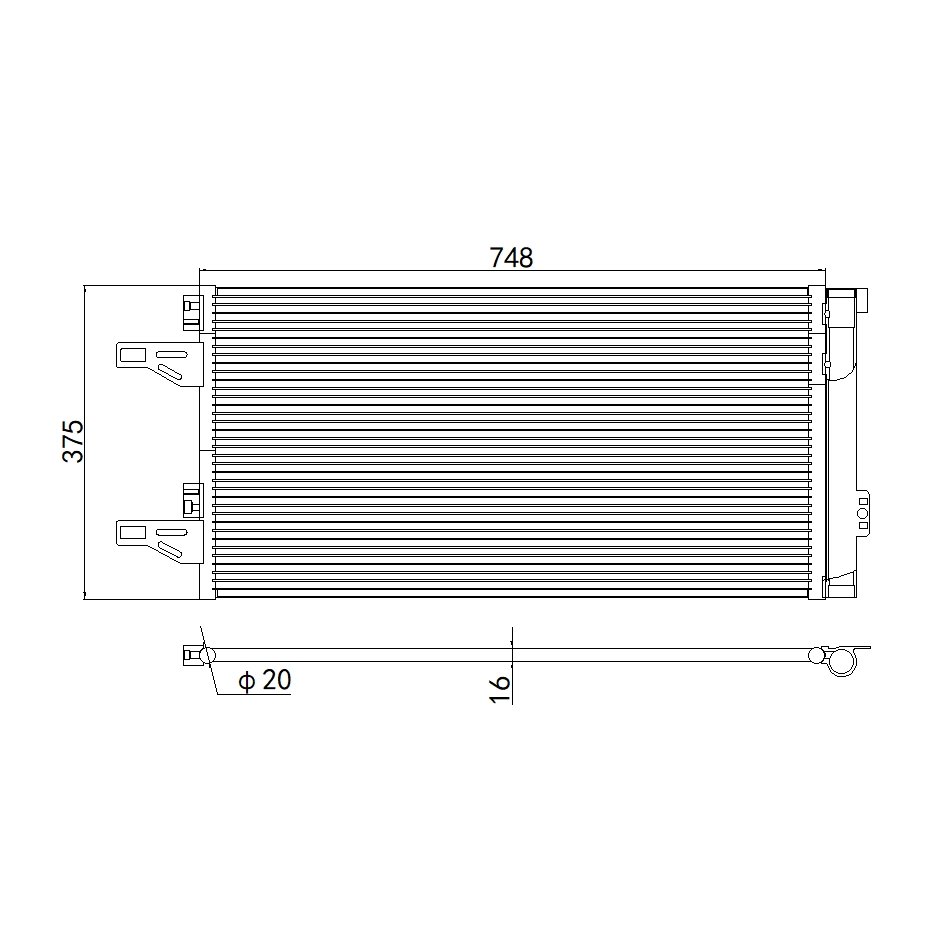 Aftermarket Car Auto Air Conditioning System Auto AC Condenser FOR CITROEN JUMPER OEM 6455EQ 1344098080