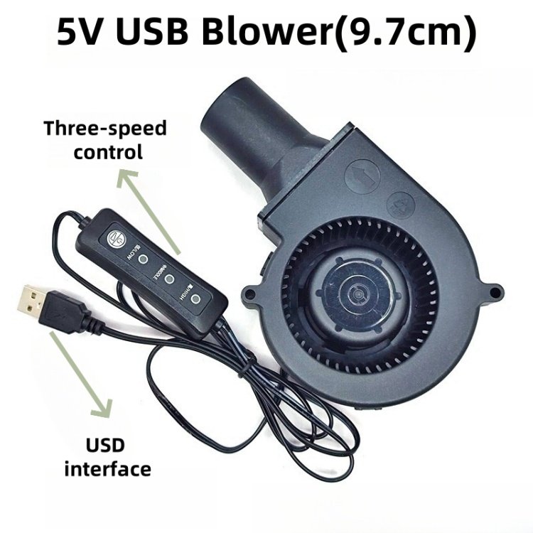 Good Quality High Speed 9733 Blower Fan 5V 1.4A USB Centrifugal Blower for Blowing air