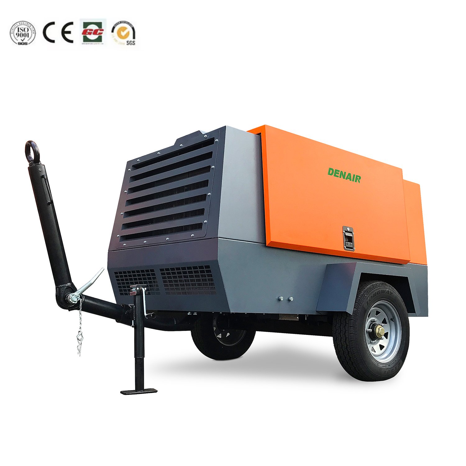 7 8 10 12 bar High Efficiency diesel Portable Screw air Compressor for Sand Blasting