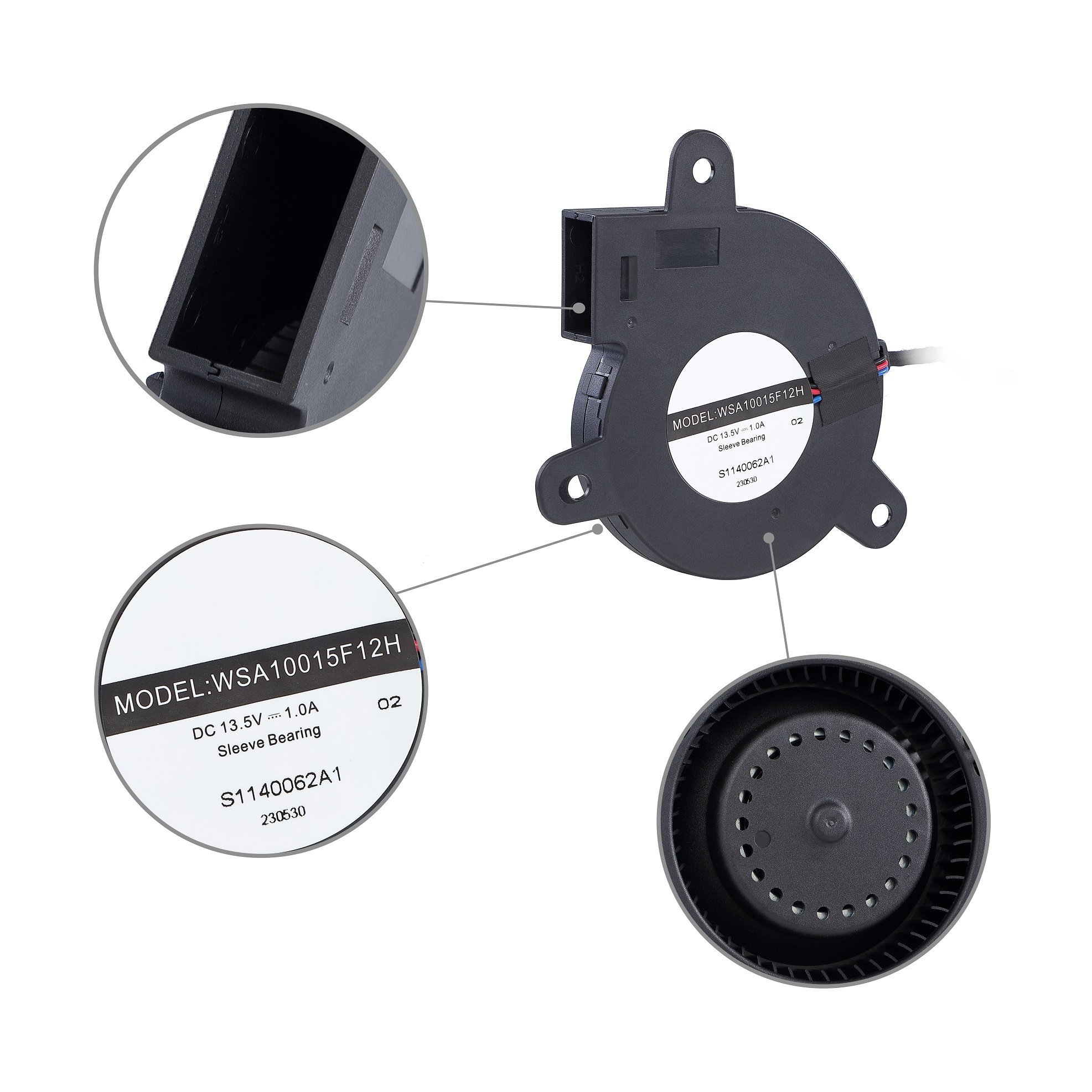 100mm 10015 13.5v DC mini centrifugal air blower fan for inflatable 4500rpm 4800rpm blower fans
