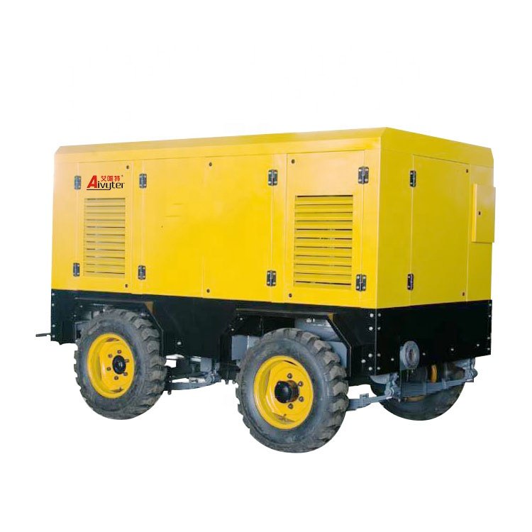 353 Cfm 10 Bar Large Mining Mobile Portable Diesel Screw Air Compressor for Sale in UAE