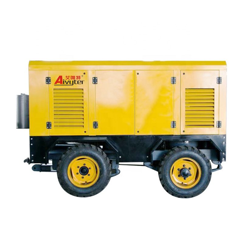 353 Cfm 10 Bar Large Mining Mobile Portable Diesel Screw Air Compressor for Sale in UAE