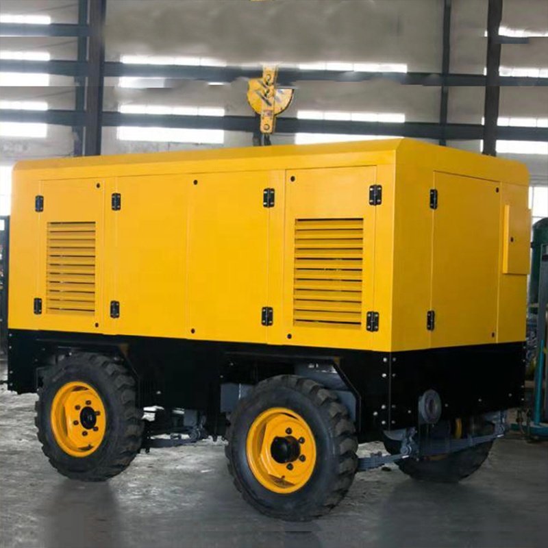353 Cfm 10 Bar Large Mining Mobile Portable Diesel Screw Air Compressor for Sale in UAE