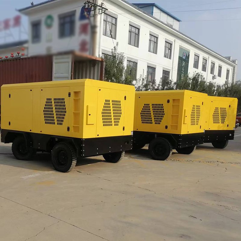 353 Cfm 10 Bar Large Mining Mobile Portable Diesel Screw Air Compressor for Sale in UAE