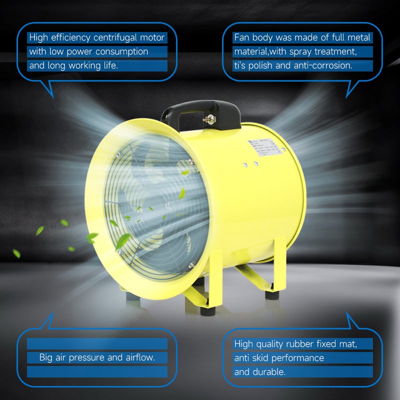 Hon&Guan 10" 220~240V Portable Ventilation Fan HI-250IZH Big Blower Exhaust Fan OEM/ODM
