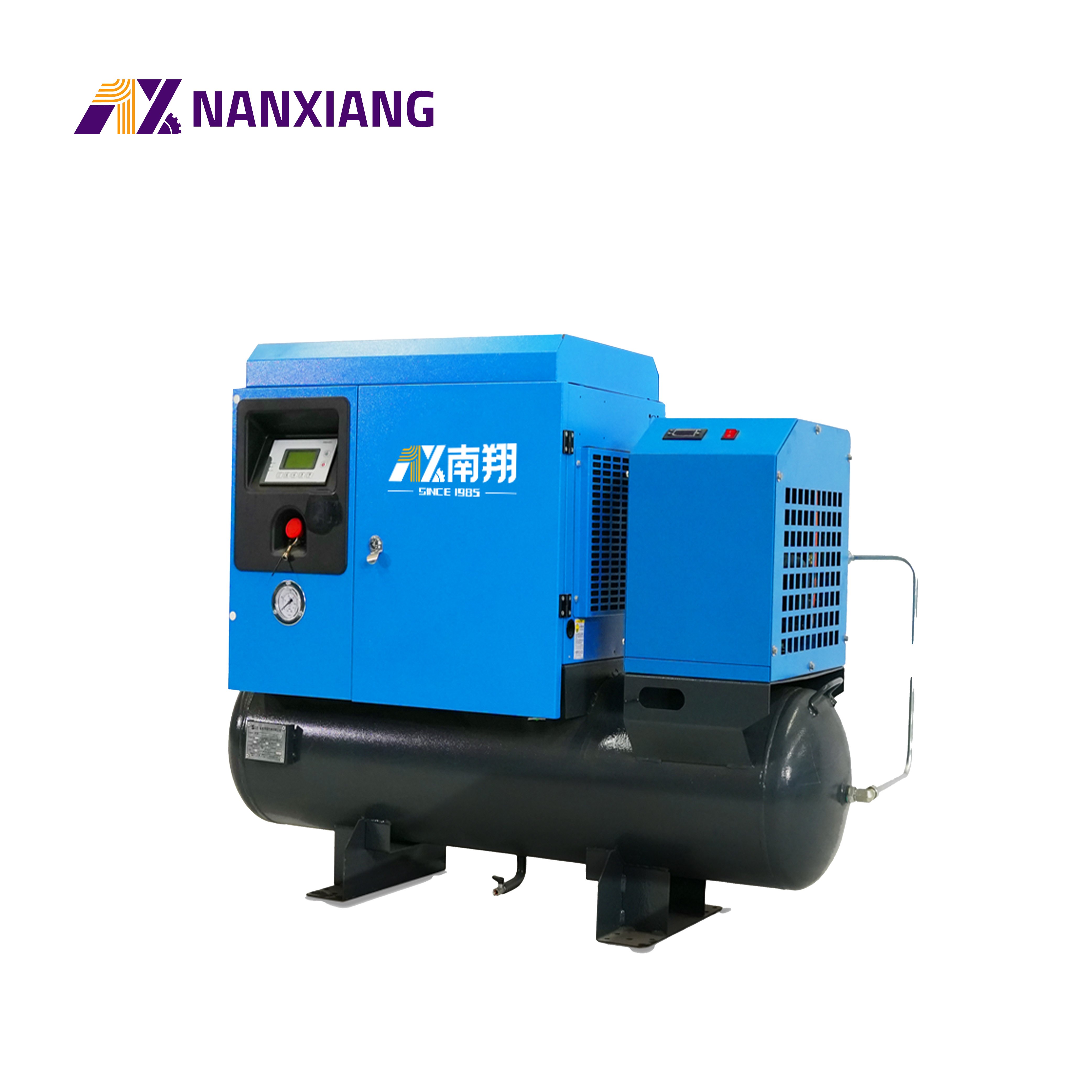 Portable 3.7kw/4.5kw/5.5kw/7.5kw All in One Mini Rotary Screw Air Compressor With Air Dryer and Tank