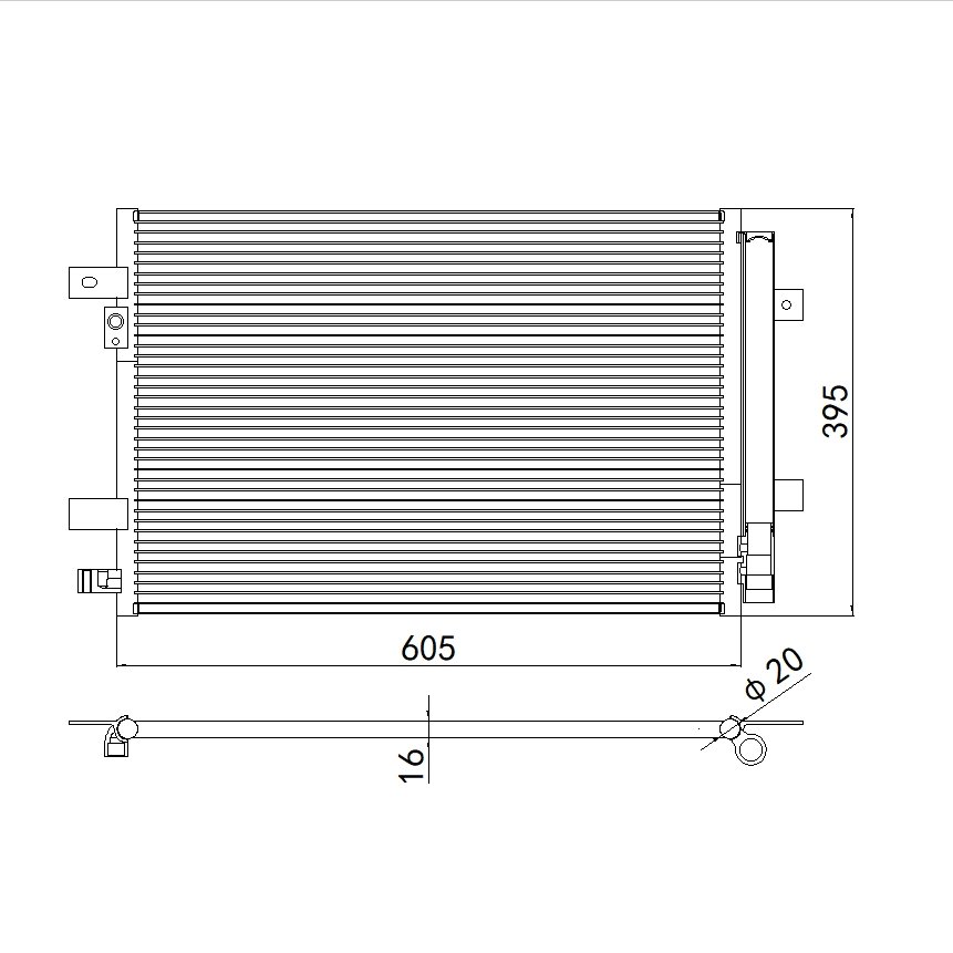 Aftermarket Car Auto Air Conditioning System Auto AC Condenser for GM CHEVROLET AVEO OEM 529521544