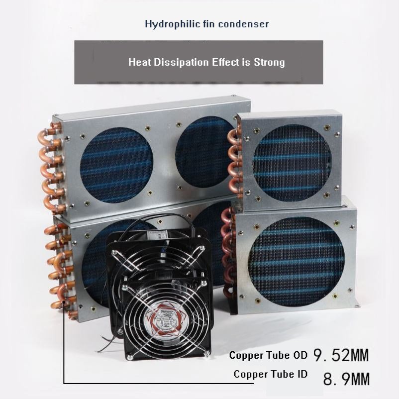 Custom Heat Exchangers air Cooler Evaporator Conditioner Fin Condenser Freezer and Refrigerator Multi- Material Is Optional