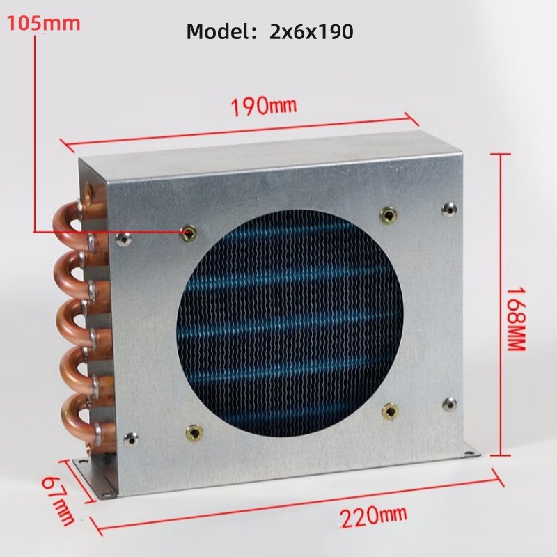 Copper Tube Heat Exchanger With Fan air Cooled Evaporator Coil Condenser