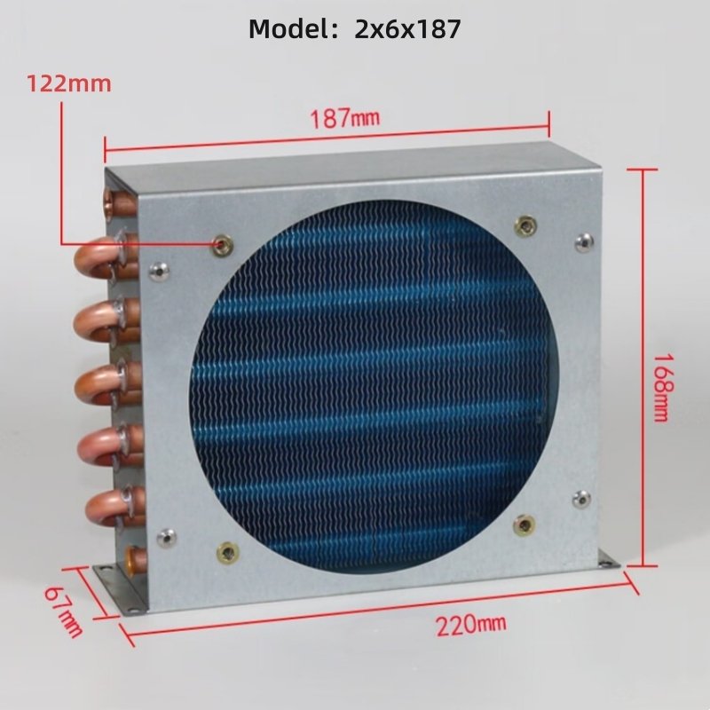 Copper Tube Heat Exchanger With Fan air Cooled Evaporator Coil Condenser