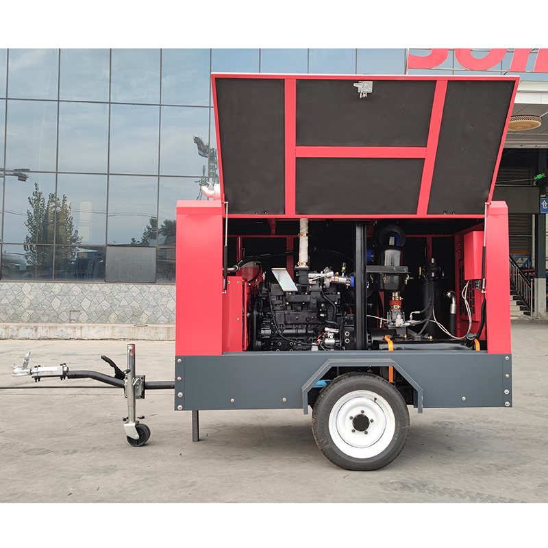 7 bar air Compressor Industrial Portable diesel Air Compressor Engine Wall Mounted 7 bar Direct Diesel Portable Air Compressor