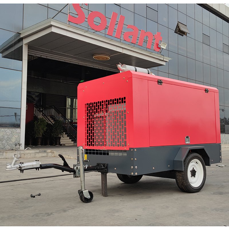 7 bar air Compressor Industrial Portable diesel Air Compressor Engine Wall Mounted 7 bar Direct Diesel Portable Air Compressor