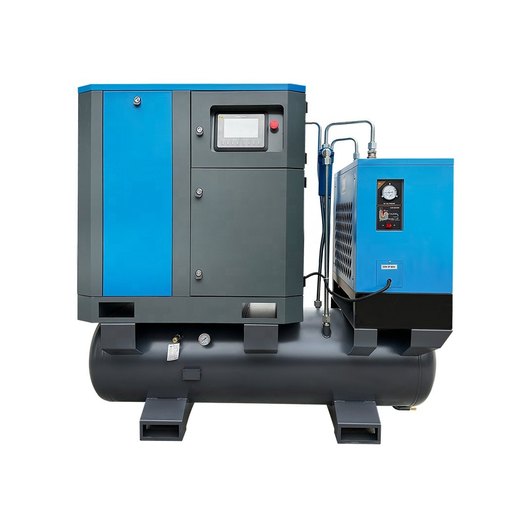 2025 Factory New Product 11KW 10Bar Four in One Screw Air Compressor 3 Phase With Air Dryer 500 Litres for Industrial Use