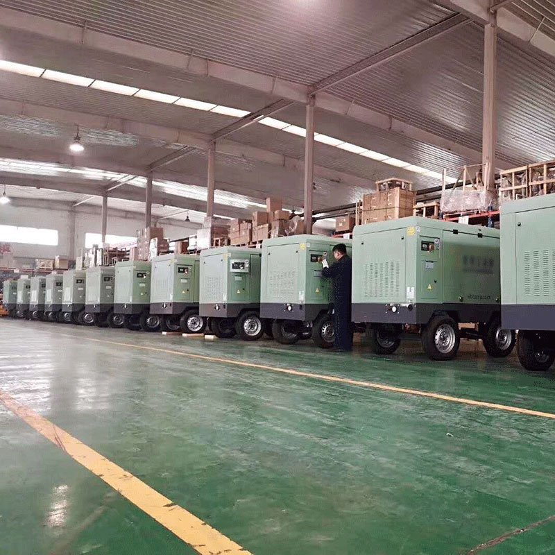 75kw Heavy Duty Electric Engine Movable/Portable Direct Drive Rotary Screw Air Compressor for Drilling and Mining Industry