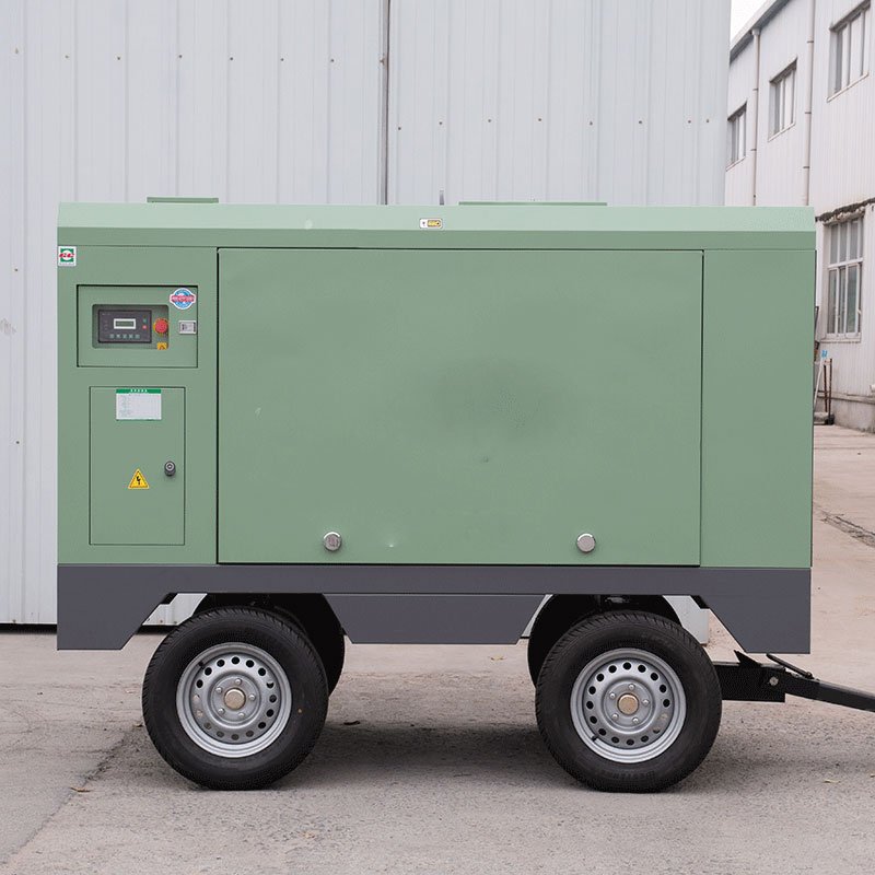 75kw Heavy Duty Electric Engine Movable/Portable Direct Drive Rotary Screw Air Compressor for Drilling and Mining Industry