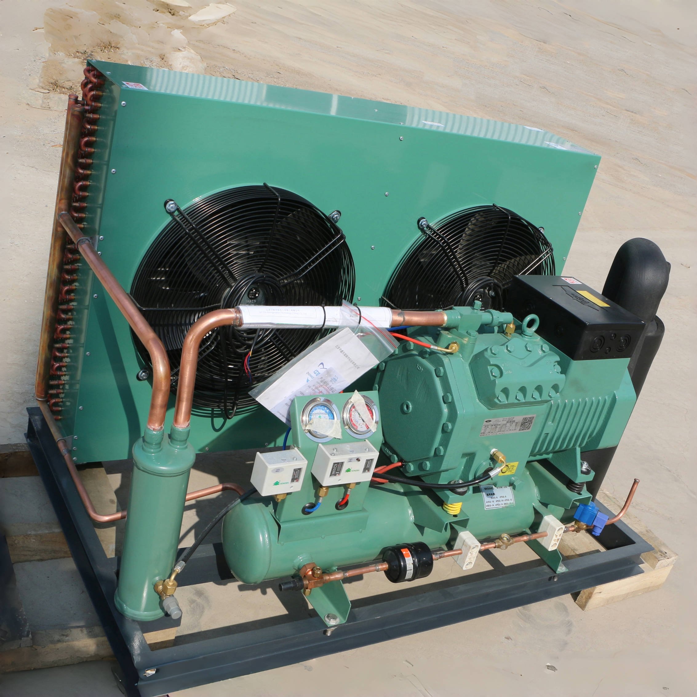 Bescool Cooling System Industrial Condensing Unit With Semi-Hermetic Refrigeration Compressor Suitable for Cold Room Storage
