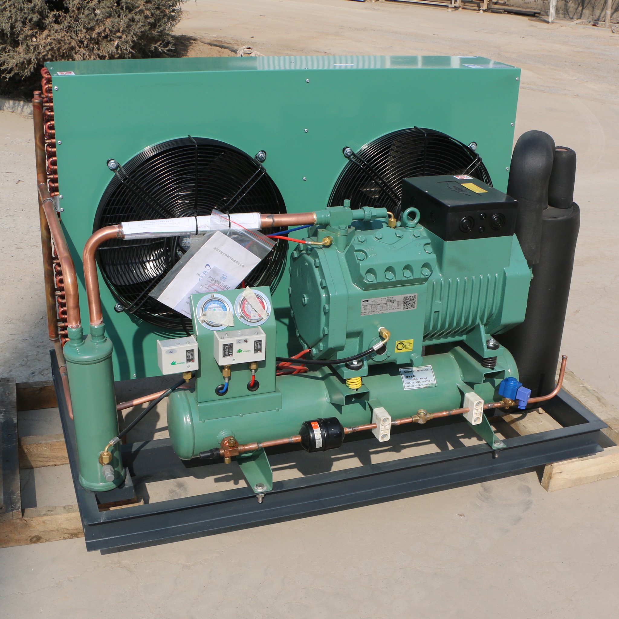 Bescool Cooling System Industrial Condensing Unit With Semi-Hermetic Refrigeration Compressor Suitable for Cold Room Storage