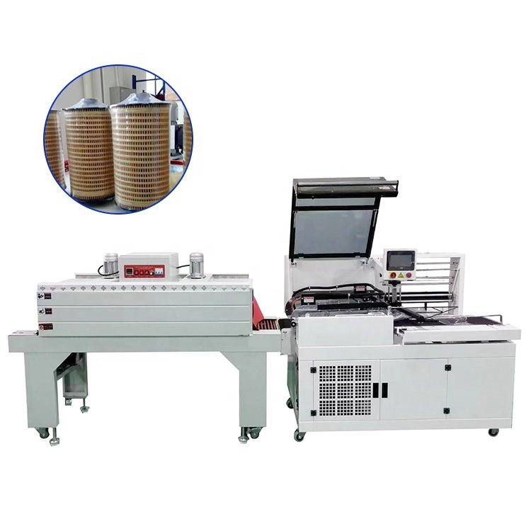 Shrink Film Sealing Machine Sealing Machine Heat Shrinking Tunnel With Pof Pe Film Shrink Wrapping Packing Machine for Filter