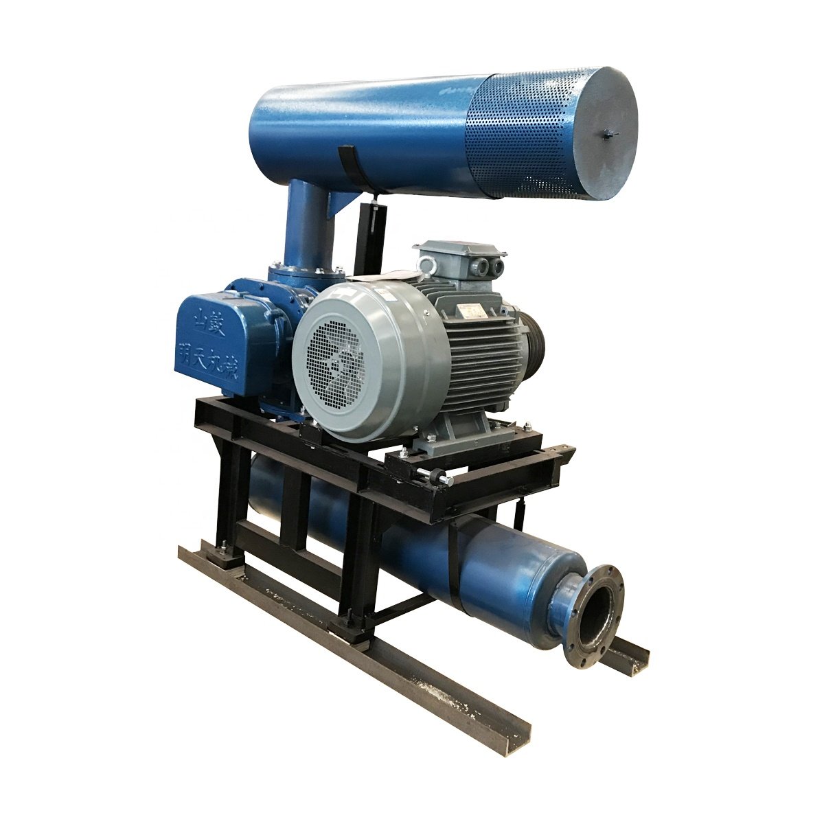 Water Treatment Machinery Roots Air Blower MJ-200H Three Lobes Low Noise Air Cooling Roots Blower Air Compressor