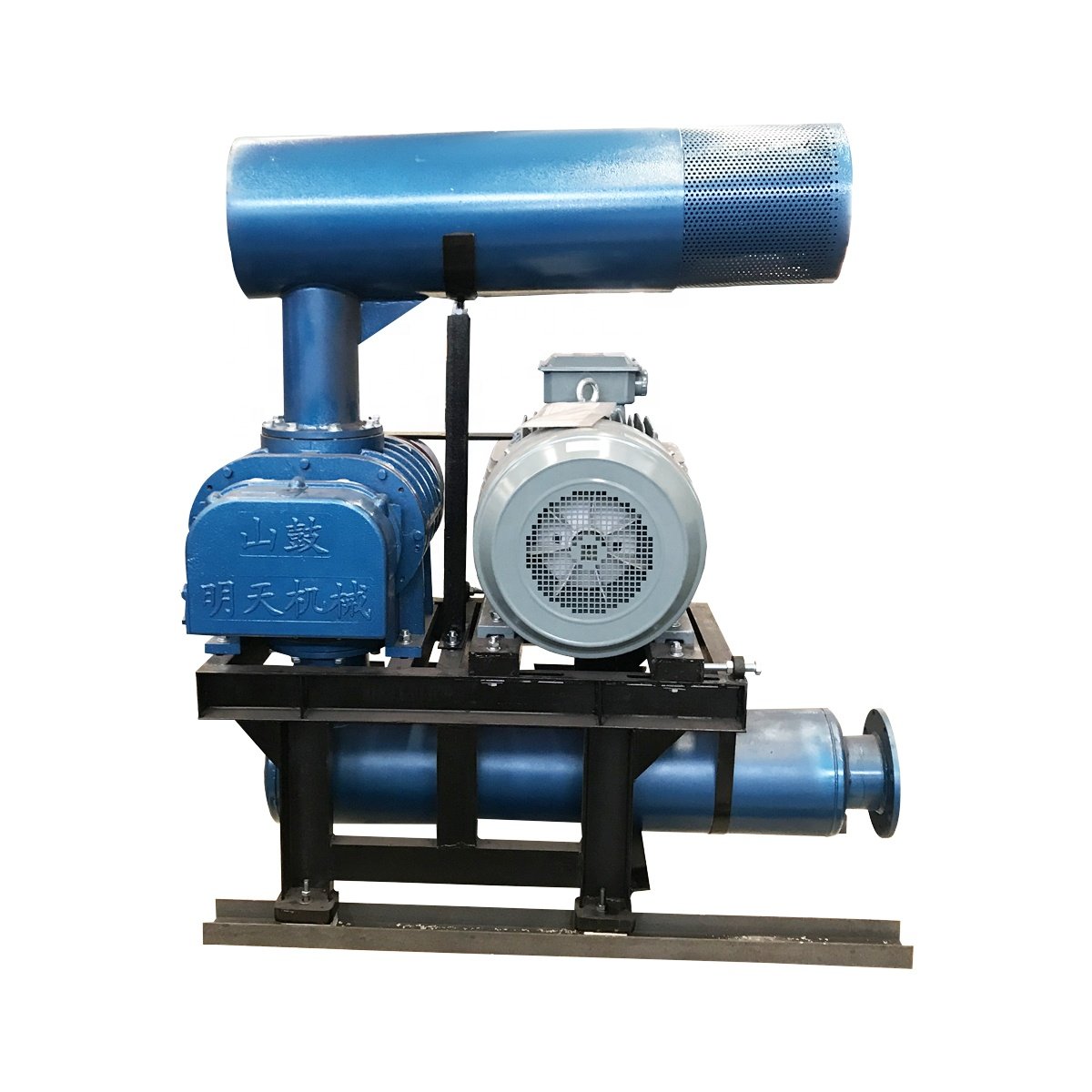 Water Treatment Machinery Roots Air Blower MJ-200H Three Lobes Low Noise Air Cooling Roots Blower Air Compressor