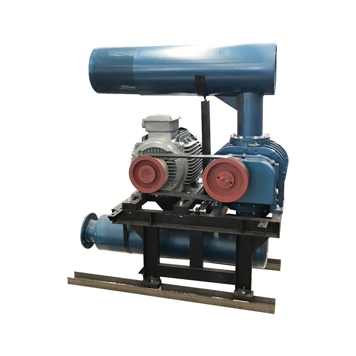 Water Treatment Machinery Roots Air Blower MJ-200H Three Lobes Low Noise Air Cooling Roots Blower Air Compressor