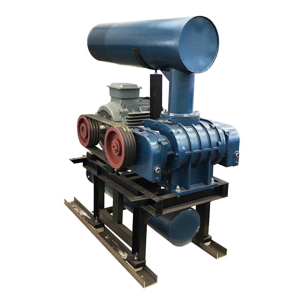 Water Treatment Machinery Roots Air Blower MJ-200H Three Lobes Low Noise Air Cooling Roots Blower Air Compressor