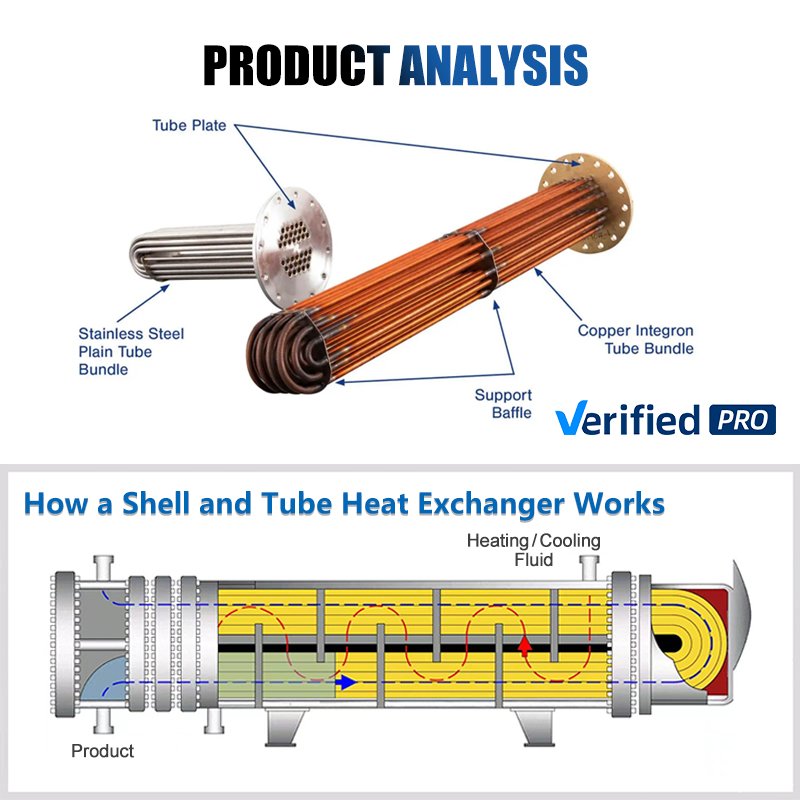 Aidear New Hot Selling Products Water air Heat Exchanger Shell and Tube Condenser for Refrigeration