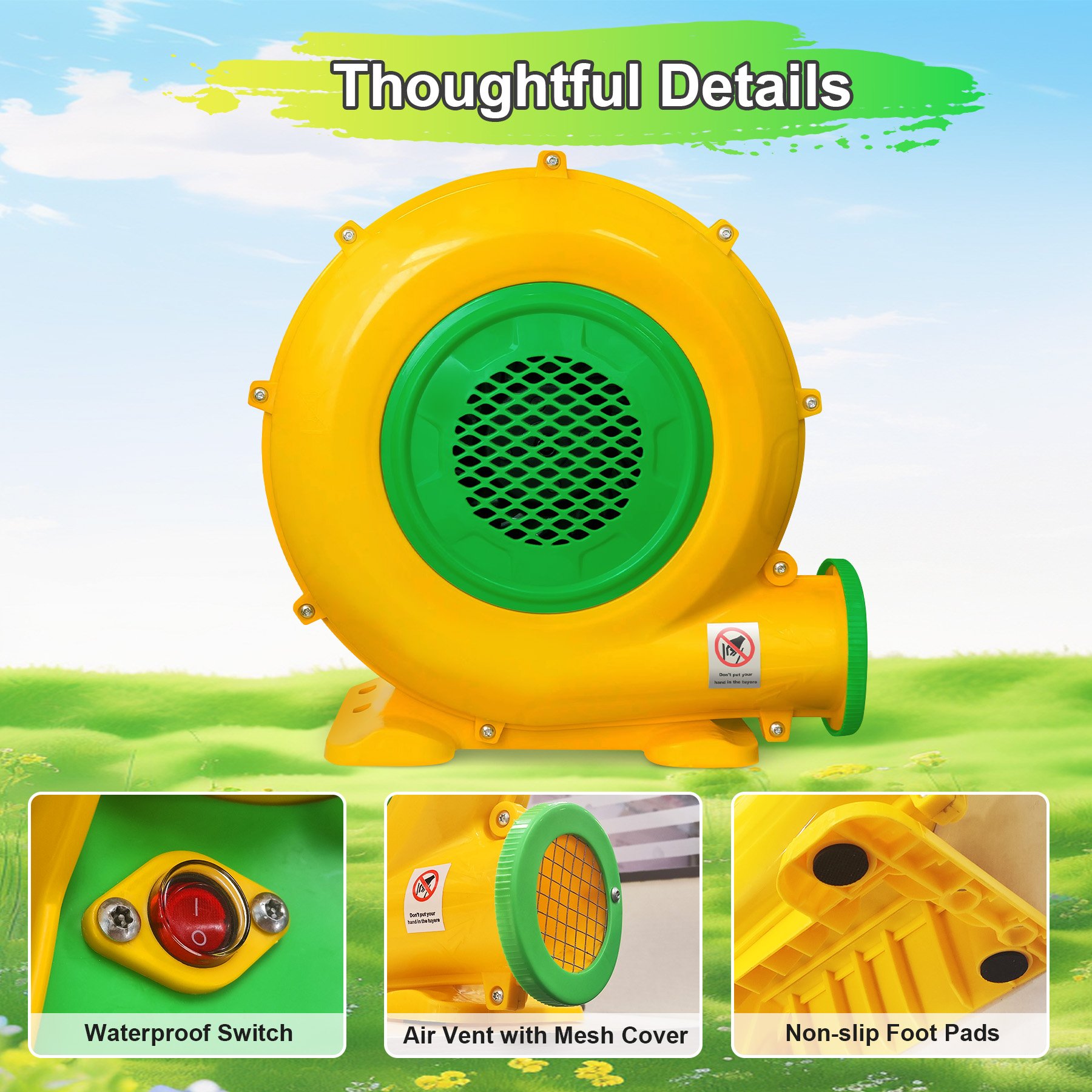 High-Speed Fan High Quality Electric Air Dancer Super Fan ABS 450W Pump Electric Air Blower Inflatable Blower for Bounce House