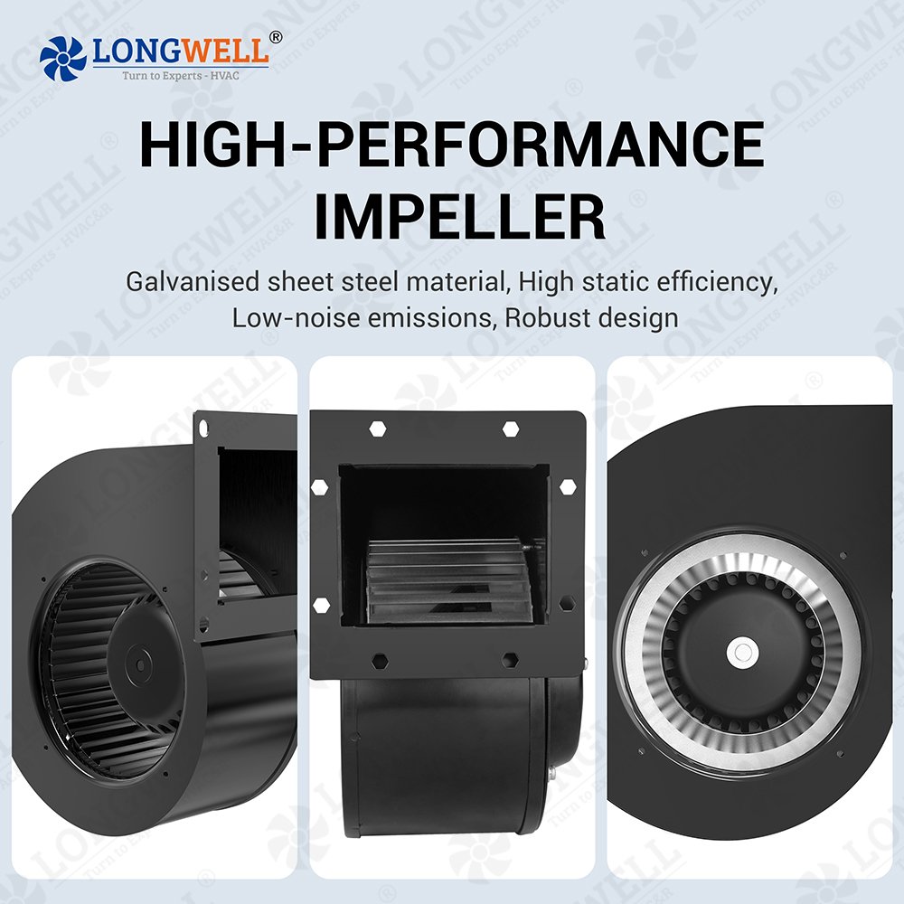 LONGWELL 160mm AC 230V 104W Forward Curved Centrifugal Exhaust Fan Blower for AHU , AIR PURIFIER , VENTILATION SYSTEM
