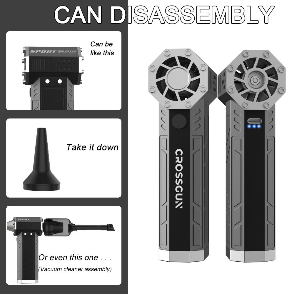 Powerful Turbo Mini Strong Fan Electric Violent Fan Blower Air Duster Cleaner Portable Rechargeable Mini Jet Fan for Cleaning