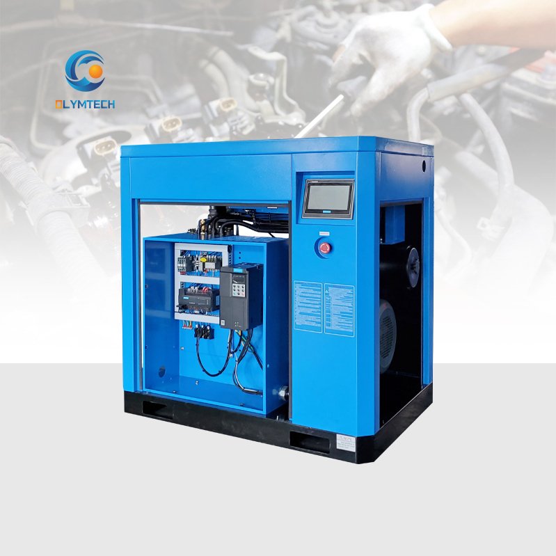 High Quality 7.5-132kw AC Powered Industrial Rotary Screw Air Compressor Stationary With Core PLC & Bearing Components