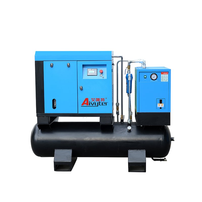 Low Noise 7.5Kw 10Hp Air-compressors Saving Energy Electric Rotary Screw Air Compressor With 300 Litre Air Tank