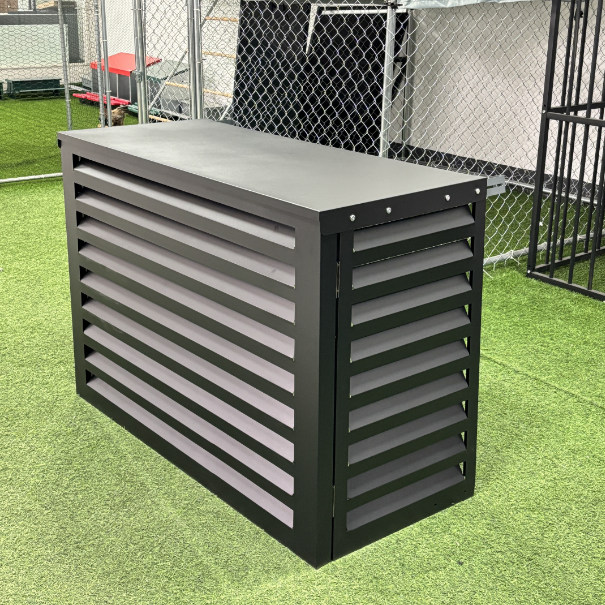 Air Conditioner Fence Heat Pump Cover S-M-L-XL Galvanized Steel AC Cover for Outside Units Sturdy Air Conditioning Cover
