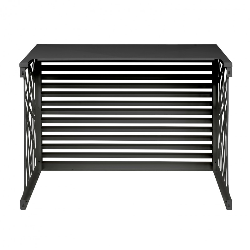 Air Conditioner Fence Heat Pump Cover S-M-L-XL Galvanized Steel AC Cover for Outside Units Sturdy Air Conditioning Cover