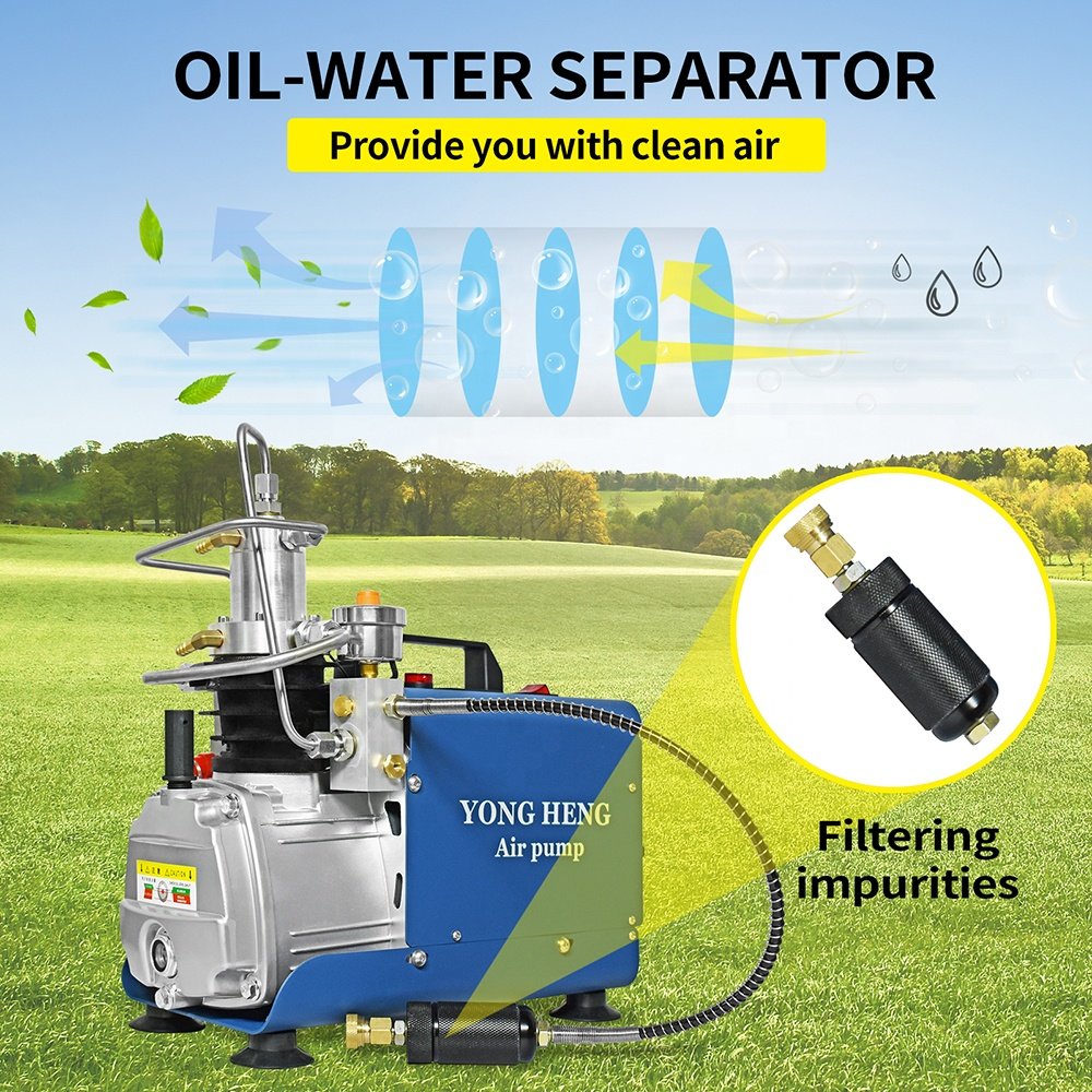 Yongheng OEM ODM CE Wholesale 110V/220V 4500psi High Pressure 300bar 30mpa Scuba Diving Snorkeling Paintball PCP Air Compressor